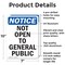 Signmission Not Open To General Public OSHA Notice Sign, Aluminum, 7in W x 10in L, 2PK OS-2PACK-NS-A-710-V-15190 - alternate 6